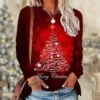 Christmas Tree T-Shirt Women – 3D Print Tee