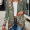 Women’s Long Knit Cardigan Casual Print Outerwear