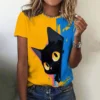 3D Cat Print Women’s Oversized Casual T-Shirt