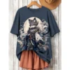 Anime Cat 3D Print Women’s T-shirt Casual Tee