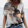 Older Women Clothing – 3D Gradient Print T-Shirt