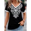 Vintage Ethnic Shirt for Women – Oversized Tee