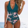 Women Push Up Backless One Piece Swimwear