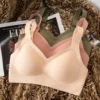 Seamless Bra, Comfort Padded Wireless Soft Bralette.