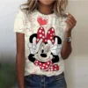 Mickey Mouse Print Plus Size T-shirt for Women